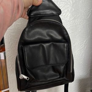 Small black backpack bag